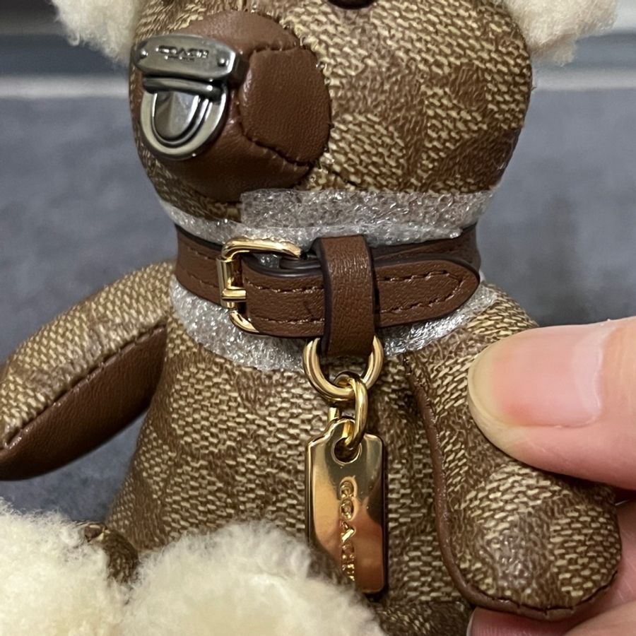 🐻Coach 蔻馳 限量小熊鑰匙圈吊飾 經典滿版Logo熊-5