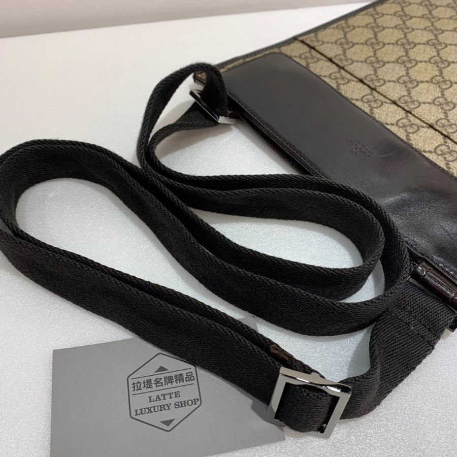 GUCCI PVC防水斜背包/側背包/扁包 8成新-6