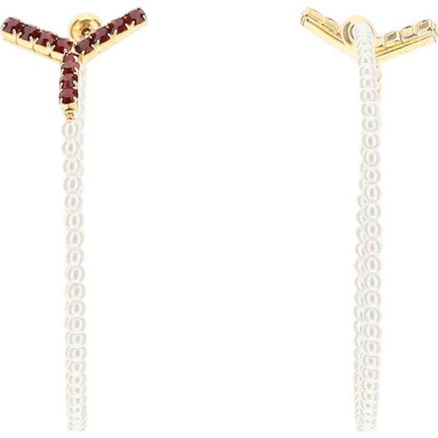 【義大利直送】全新品 大號珍珠圈形耳環-2