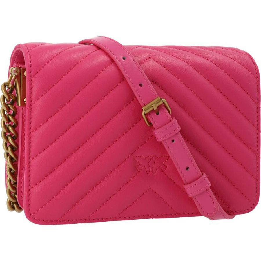 【義大利直送】全新品 Love Click 迷你絎縫皮革斜挎包-7