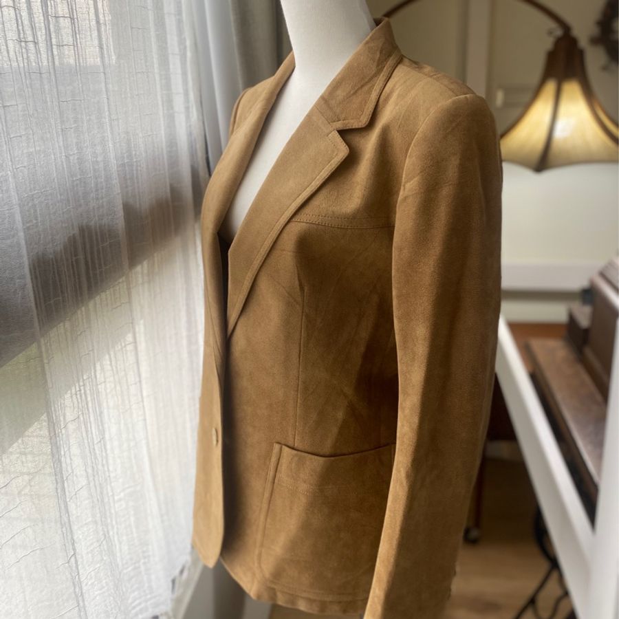 藏私·Collection_罕見人造皮革西服古著外套-1