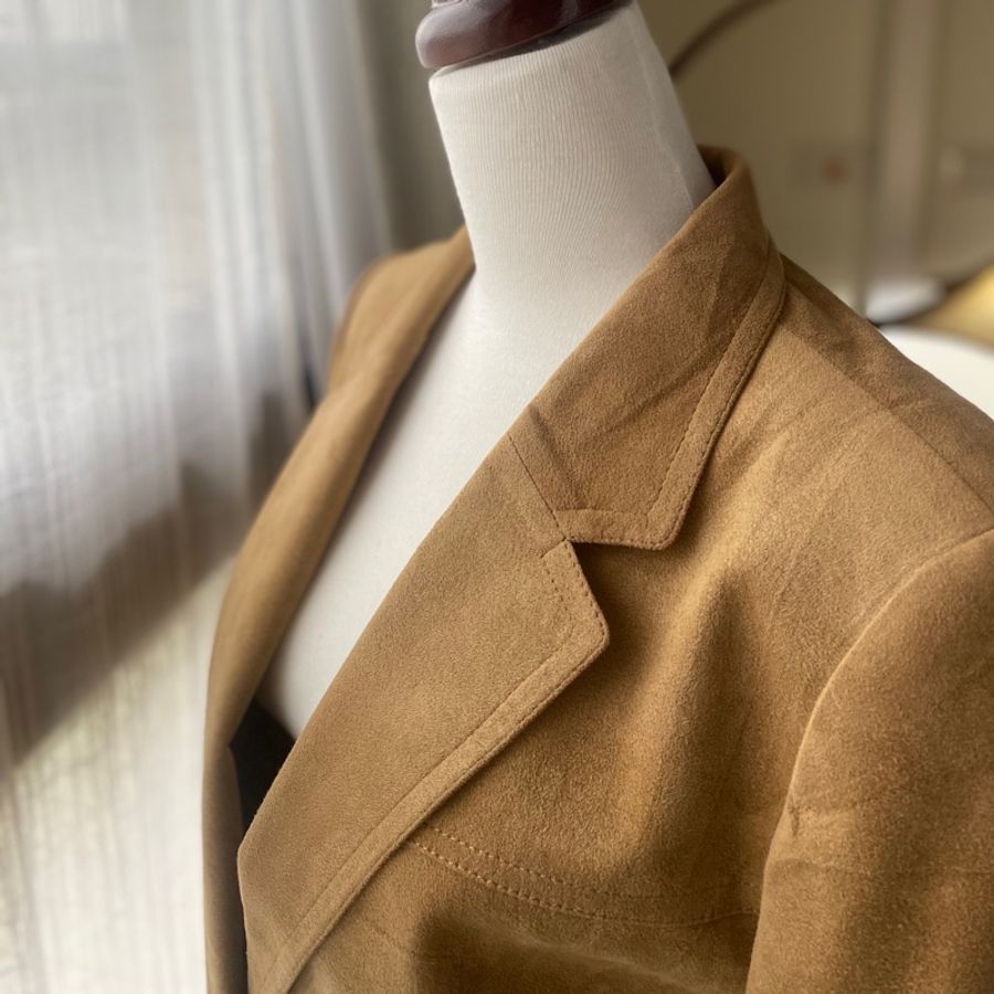 藏私·Collection_罕見人造皮革西服古著外套-2