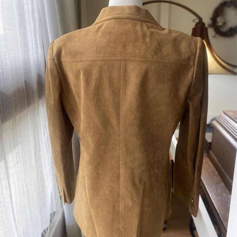 藏私·Collection_罕見人造皮革西服古著外套-3