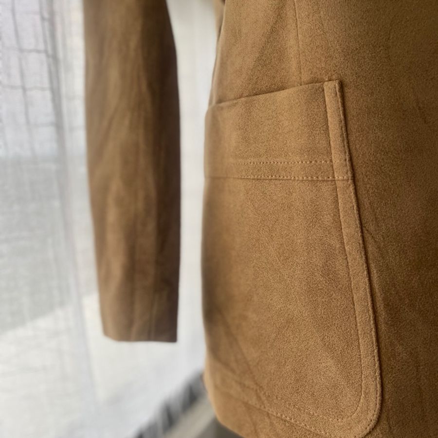 藏私·Collection_罕見人造皮革西服古著外套-4