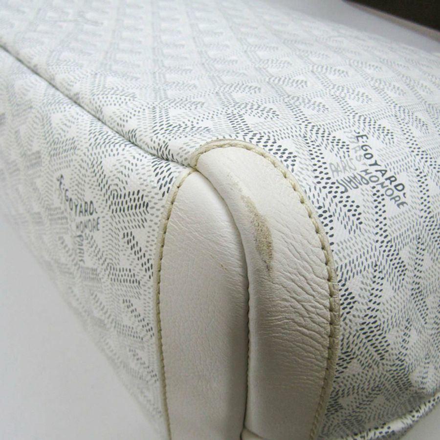 【日本直送】Goyard Artois MM 女士塗層帆布皮革托特包灰色,白色-3