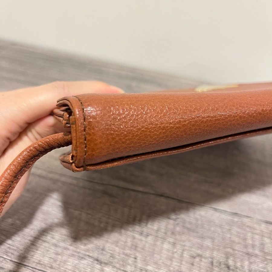YSL Vintage 焦糖色斜挎包-12