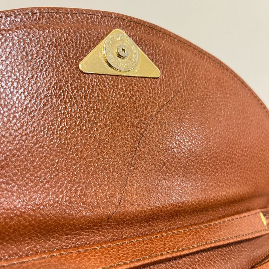 YSL Vintage 焦糖色斜挎包-15