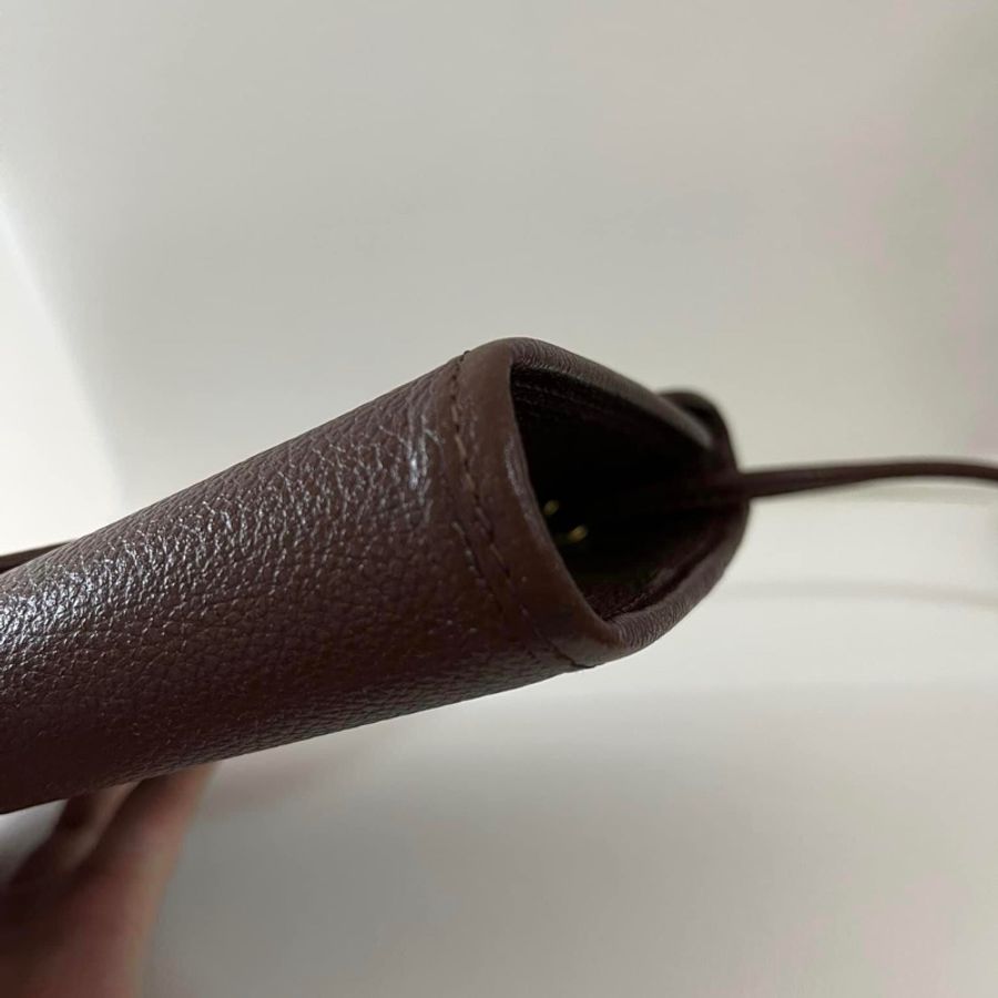 YSL Vintage 摩卡色信封包-7