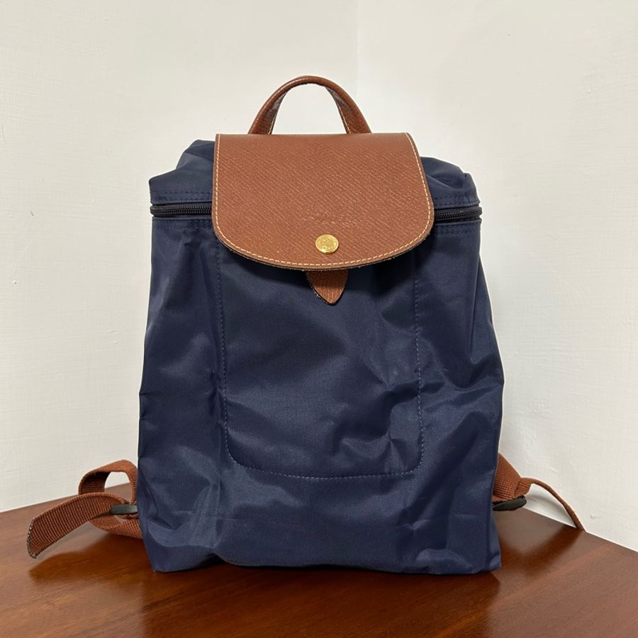 LONGCHAMP|Le Pliage 折疊拉鍊後背包-深藍色-0