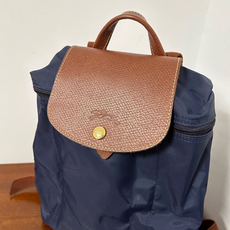 LONGCHAMP|Le Pliage 折疊拉鍊後背包-深藍色-1