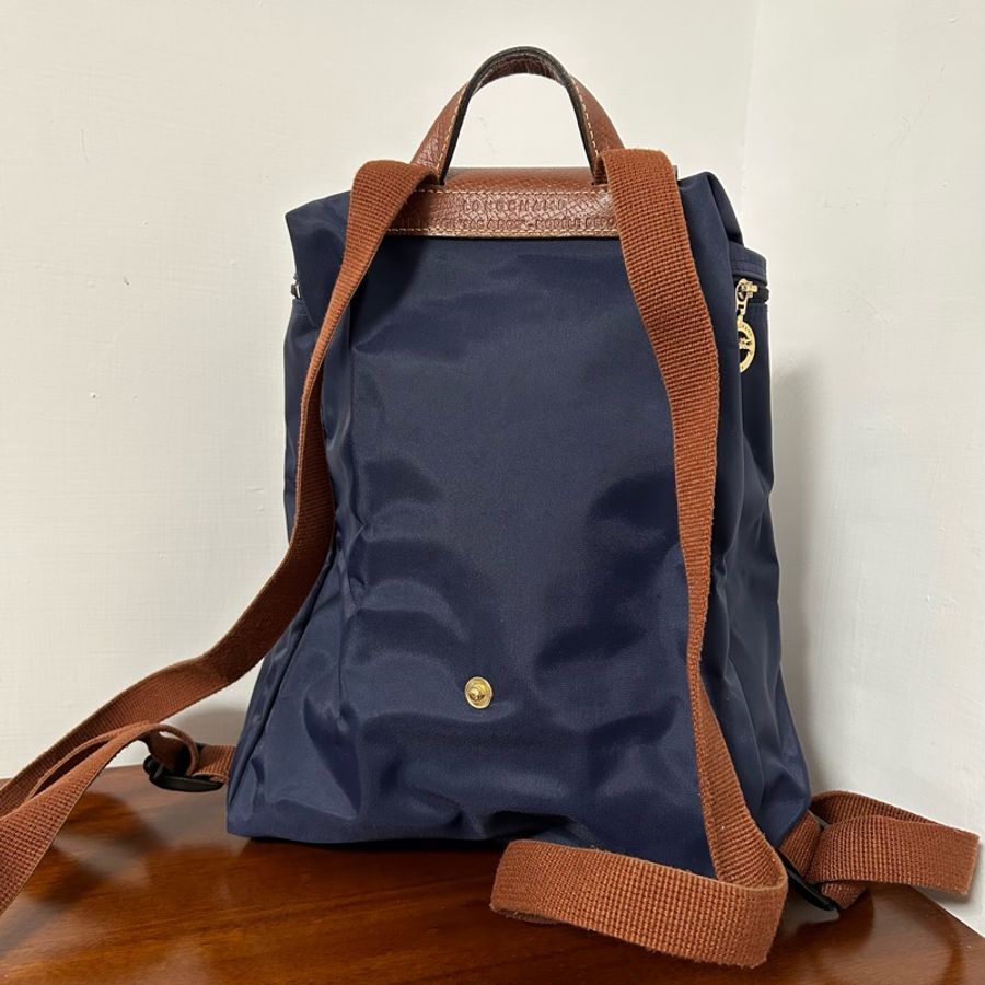 LONGCHAMP|Le Pliage 折疊拉鍊後背包-深藍色-3