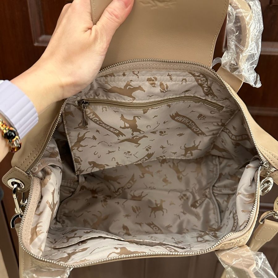 Longchamp Le Pliage® Cuir小羊皮摺疊包-4
