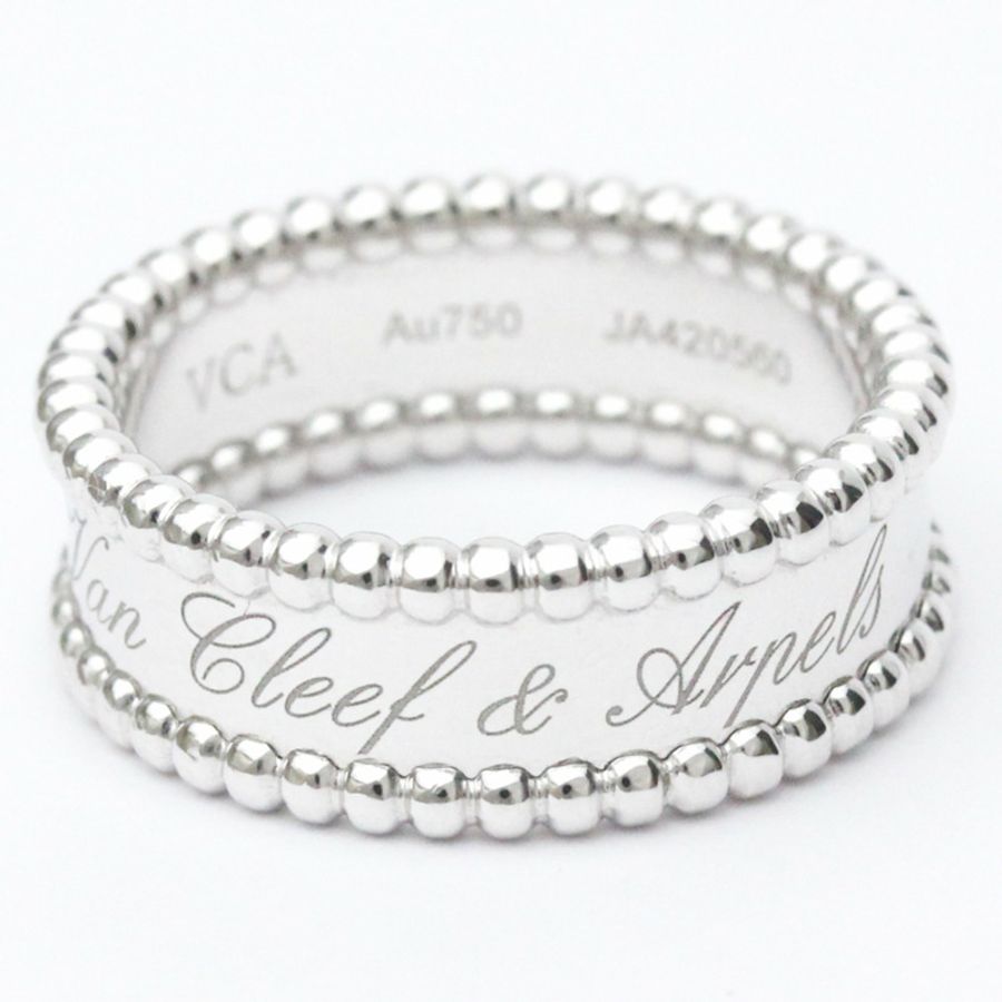 【日本直送】Van Cleef & Arpels Perlée 簽名戒指 18K 白金 VCARN32300 BF557258-0