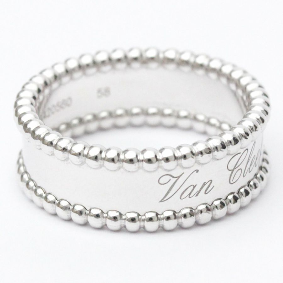 【日本直送】Van Cleef & Arpels Perlée 簽名戒指 18K 白金 VCARN32300 BF557258-3