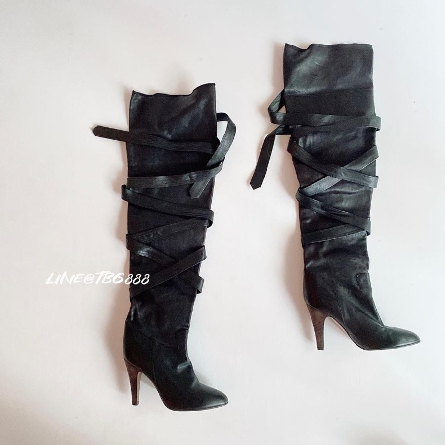 Chloé 皮帶過膝靴-1