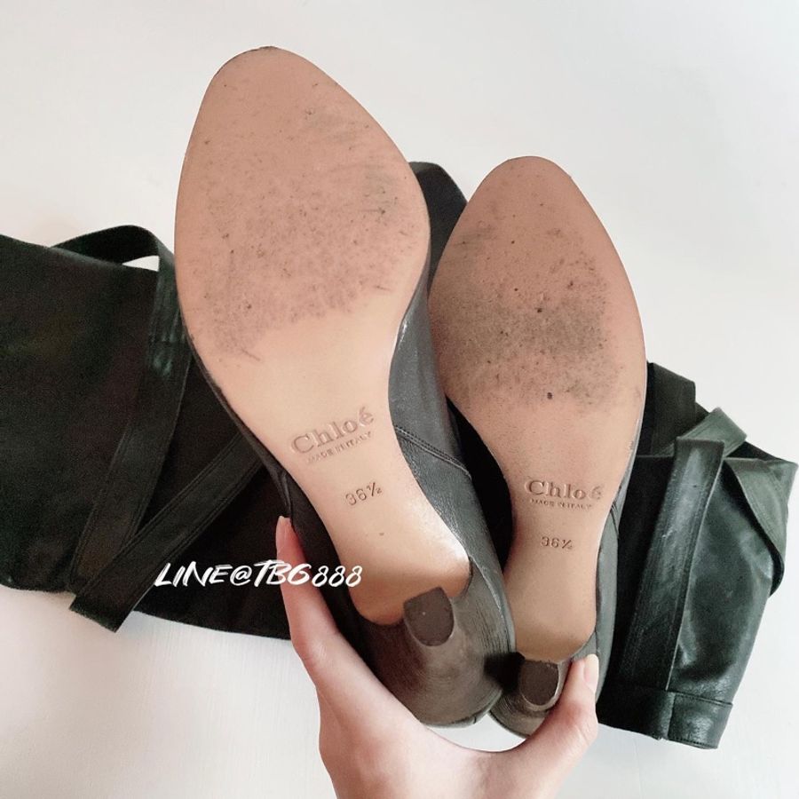 Chloé 皮帶過膝靴-6