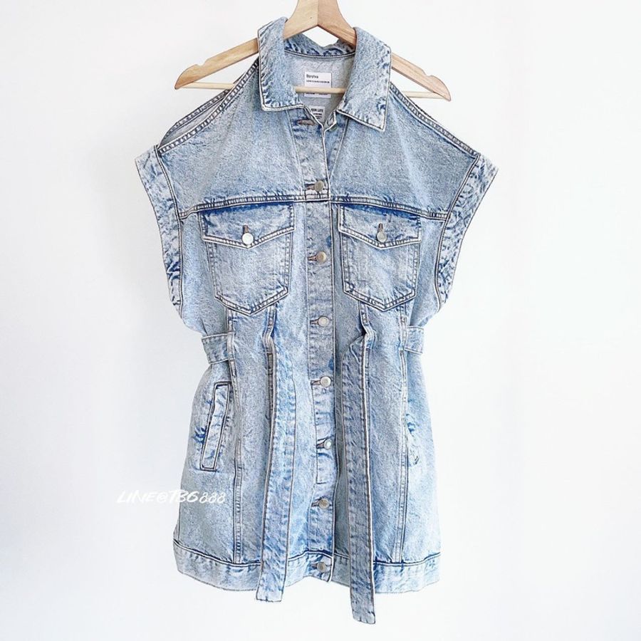 Bershka 牛仔連身裙-0