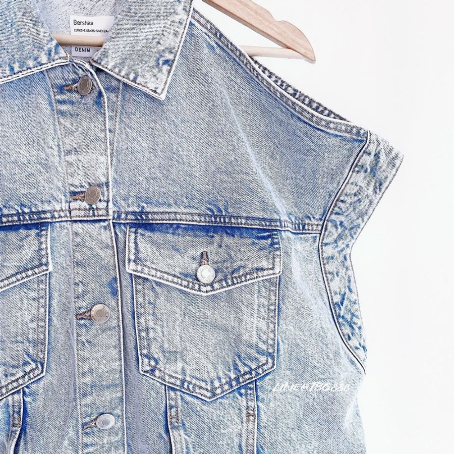 Bershka 牛仔連身裙-5