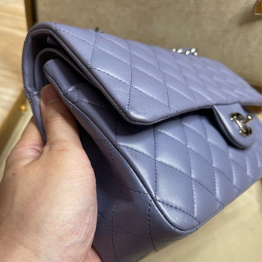CHANEL Coco Classic Flap 25 淡粉紫口蓋鍊包✨櫃上漲翻天-2