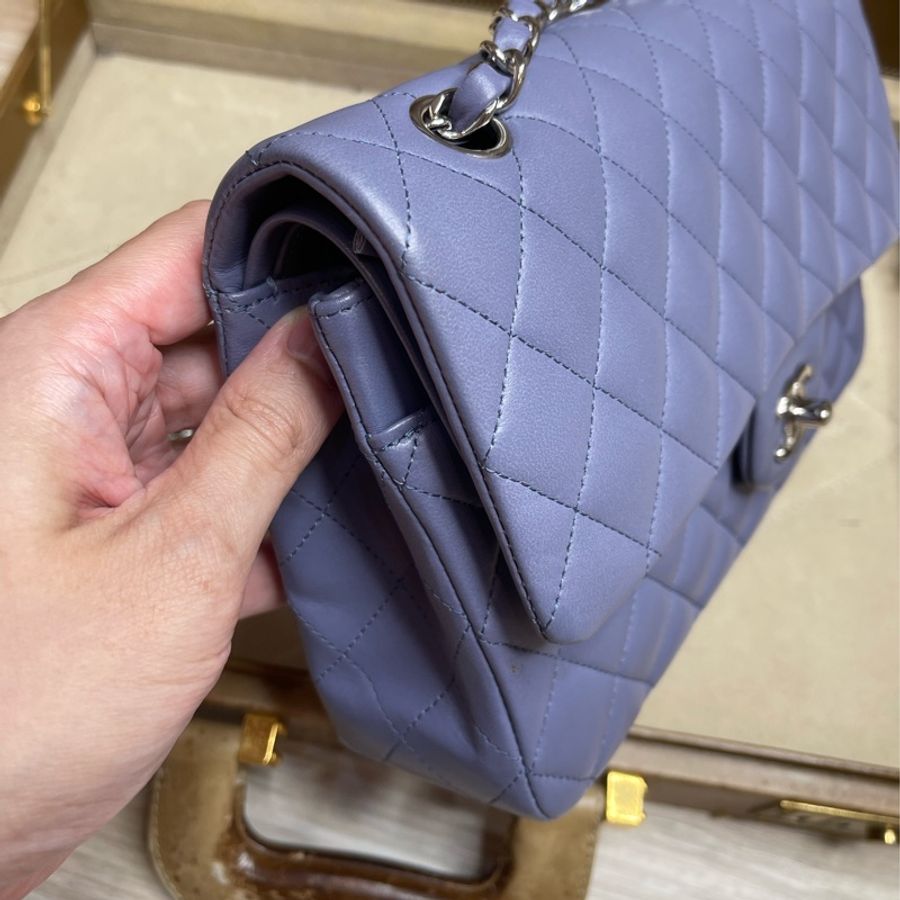 CHANEL Coco Classic Flap 25 淡粉紫口蓋鍊包✨櫃上漲翻天-4