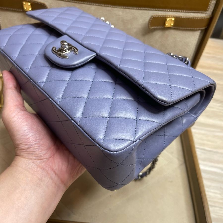 CHANEL Coco Classic Flap 25 淡粉紫口蓋鍊包✨櫃上漲翻天-5