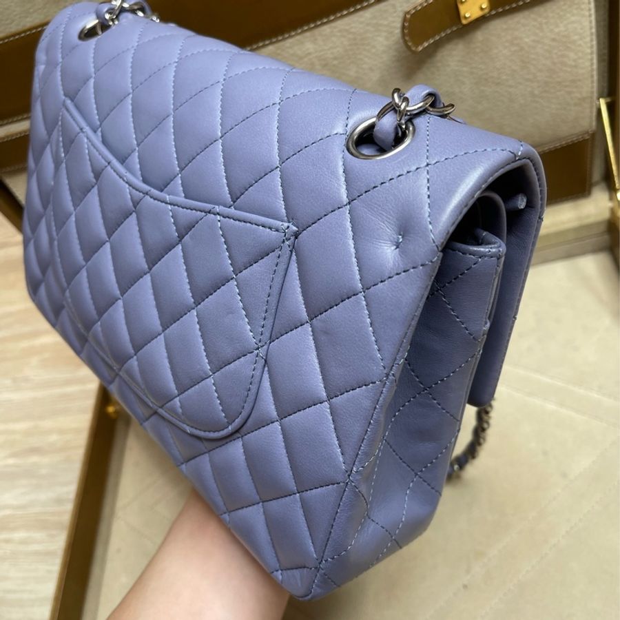 CHANEL Coco Classic Flap 25 淡粉紫口蓋鍊包✨櫃上漲翻天-17