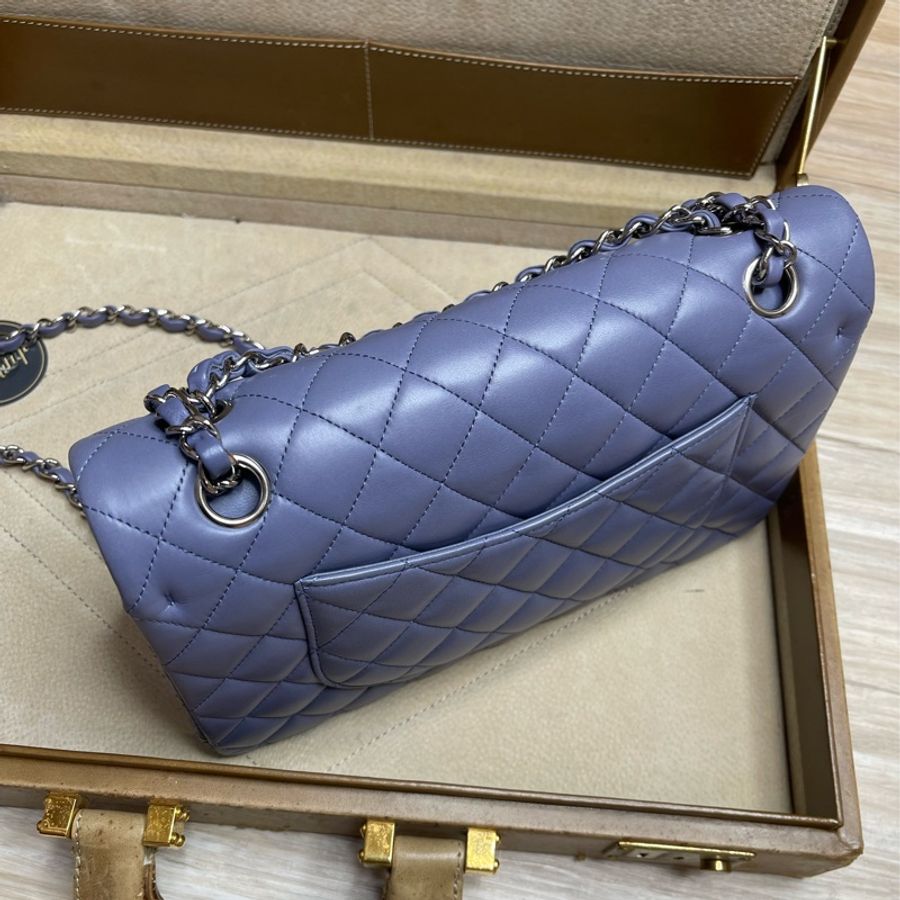 CHANEL Coco Classic Flap 25 淡粉紫口蓋鍊包✨櫃上漲翻天-20