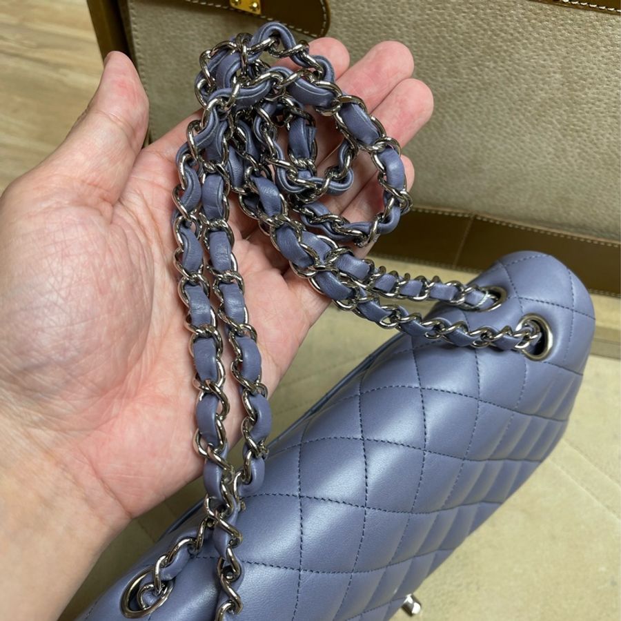 CHANEL Coco Classic Flap 25 淡粉紫口蓋鍊包✨櫃上漲翻天-21