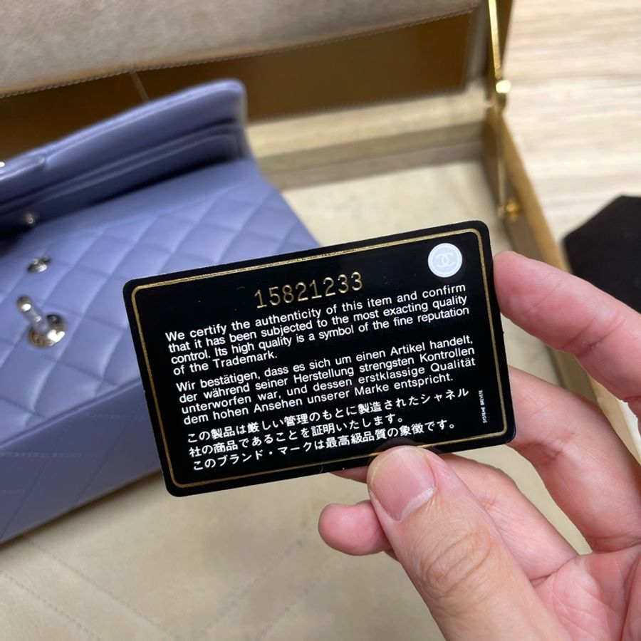 CHANEL Coco Classic Flap 25 淡粉紫口蓋鍊包✨櫃上漲翻天-28