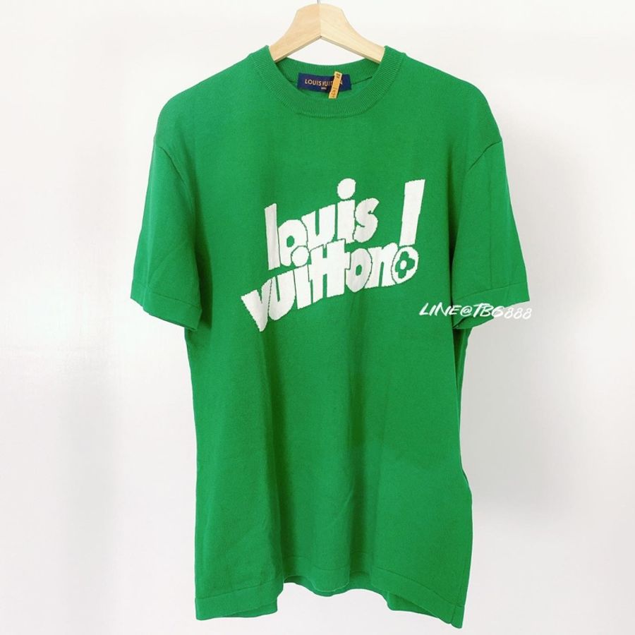 LV LOUIS VUITTON everyday LV Crewneck 短袖薄針織 上衣針織短上衣-0