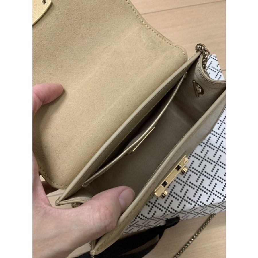 Furla metropolis mini 金色鍊條包 小方包 肩背包-3