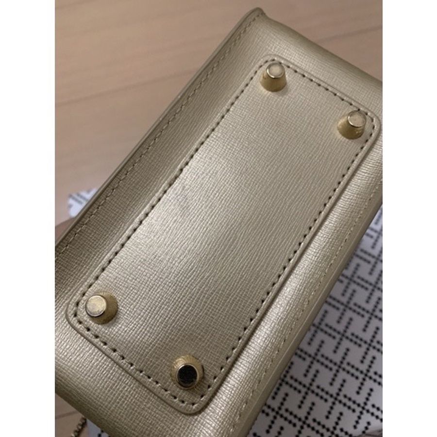 Furla metropolis mini 金色鍊條包 小方包 肩背包-4