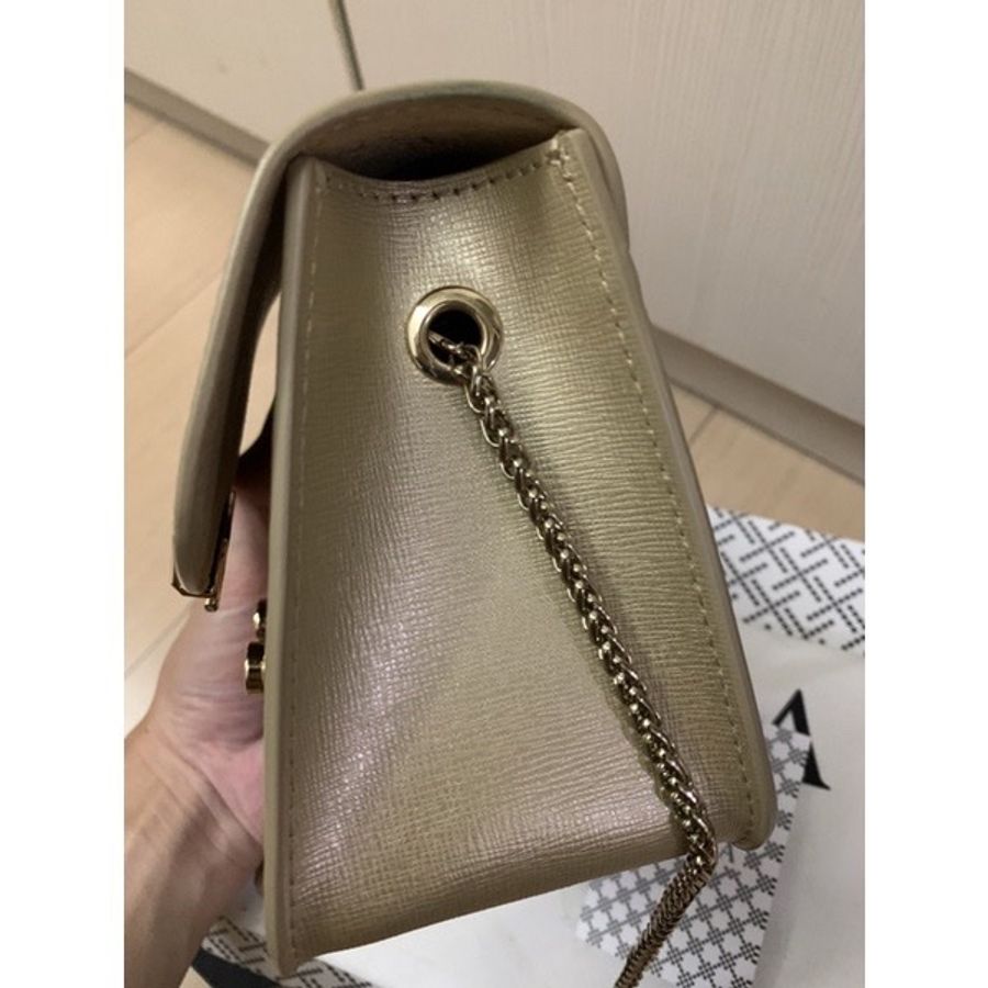 Furla metropolis mini 金色鍊條包 小方包 肩背包-7