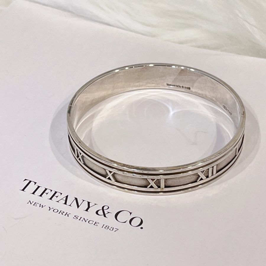 Tiffany&Co 925純銀 羅馬數字造型 手鐲/手環/飾品-3