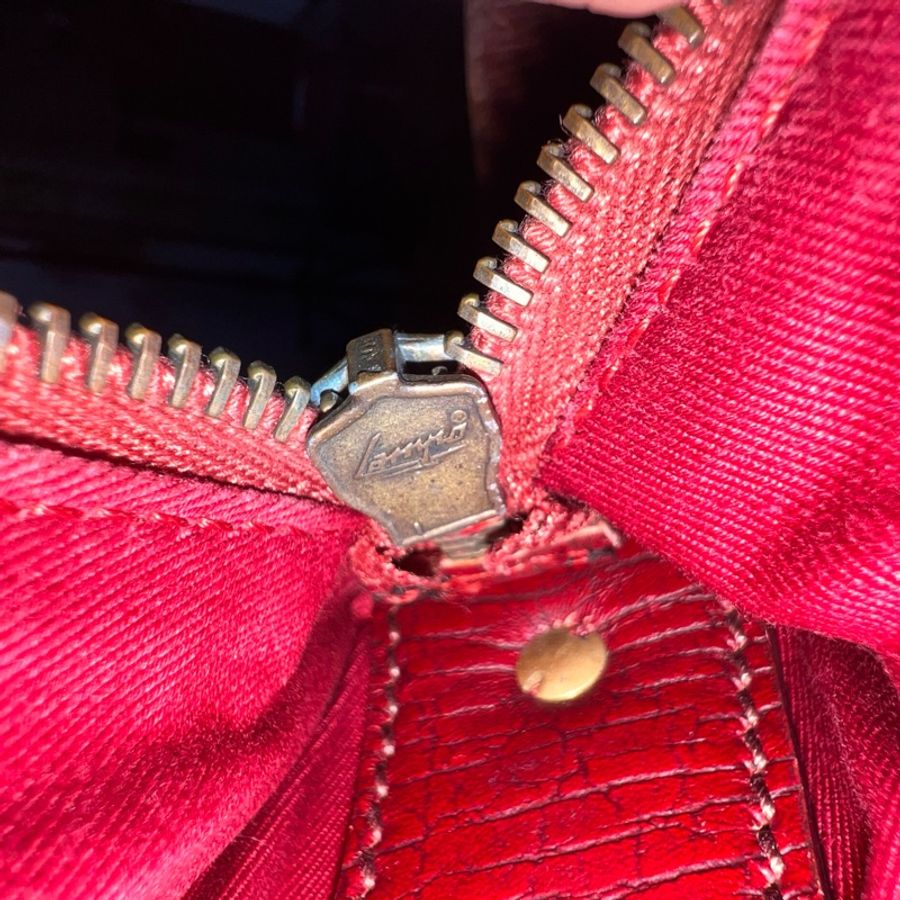 GUCCI 115867 Red Horsebit GG Canvas Hobo Bag 帆布 拼接皮革 半月包 單肩包 手提包 水餃包-4
