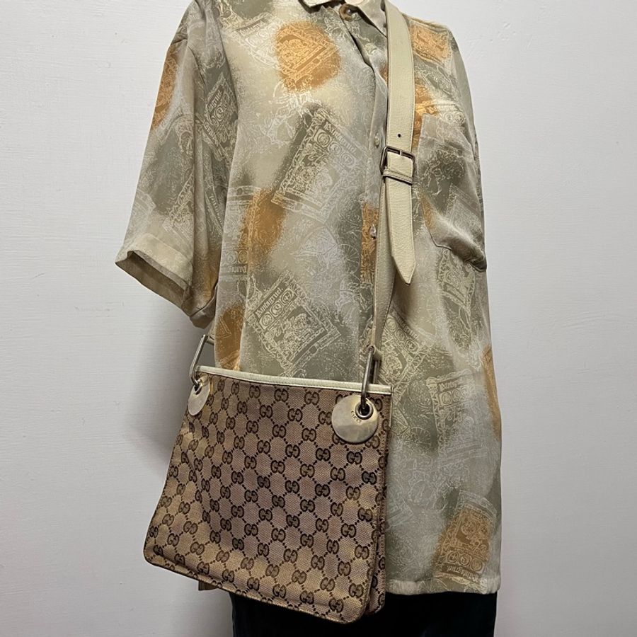 GUCCI 120841 GG CANVAS ECLIPSE MESSENGER 信使包 斜跨包 郵差包 側背包-0
