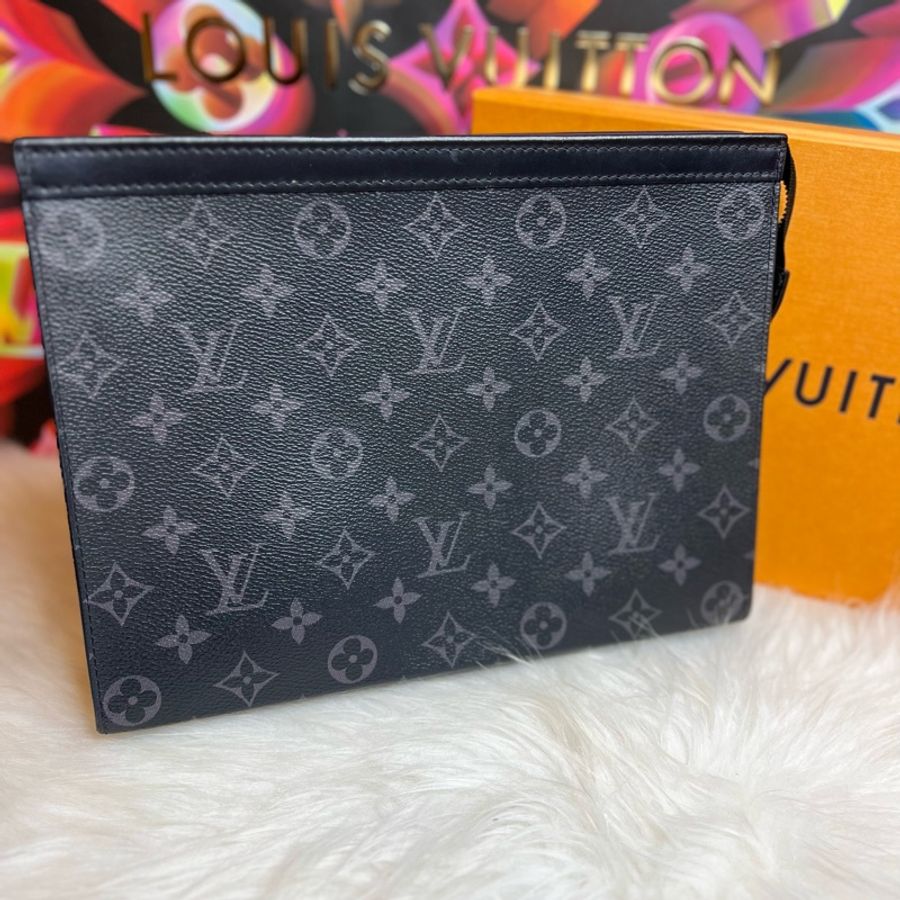 LV POCHETTE VOYAGE MM 黑老花 手拿包-1