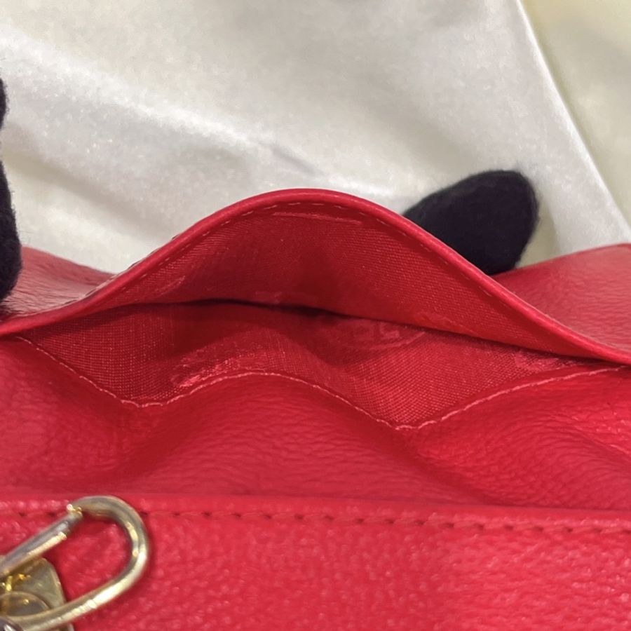 TORY BURCH TB 玫瑰紅色 全皮二折6KEY鑰匙包/鎖包-12