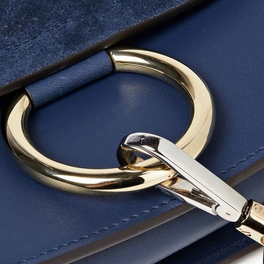 Chloe Faye suede-paneled leather shoulder bag 斜背/肩背包-9