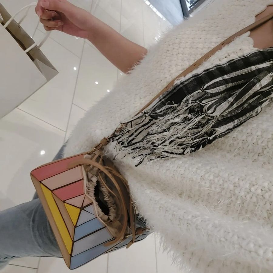 mlouye mini sera tote 土耳其 小眾品牌 精品包 手提 側背 迷你 小廢包 可愛 幾何 拼接 名牌包 正品 包包-1