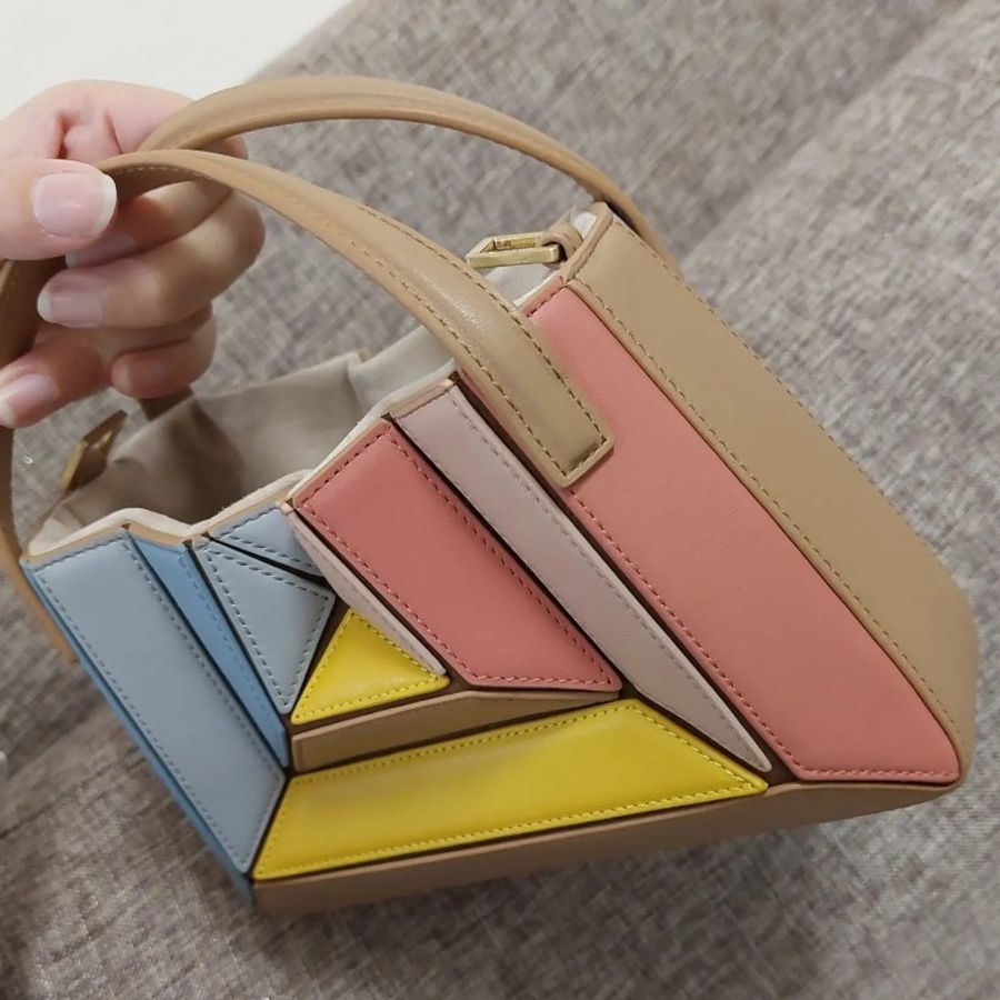 mlouye mini sera tote 土耳其 小眾品牌 精品包 手提 側背 迷你 小廢包 可愛 幾何 拼接 名牌包 正品 包包-4