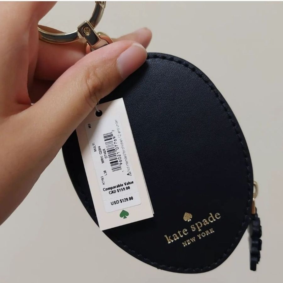 Kate Spade ♠️ KS 小蜜蜂 零錢包 鑰匙圈 包掛 吊飾 小廢包-4