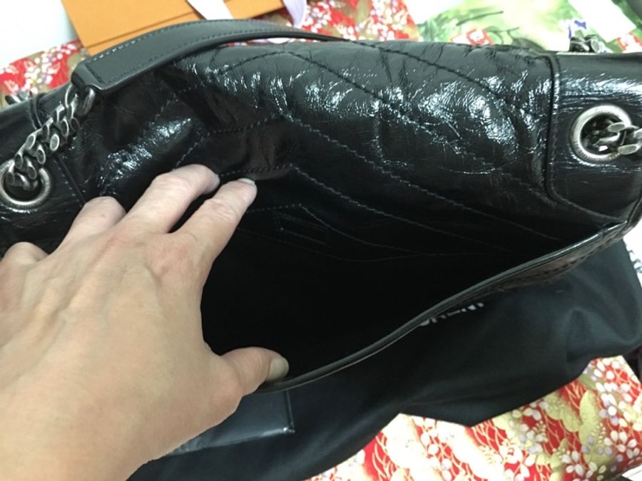 SAINT LAURENT YSL NIKI large(大號黑色銀鍊款)-8