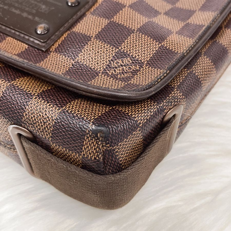 LOUIS VUITTON LV棋盤格 鐵牌 日字掀蓋斜背包-3
