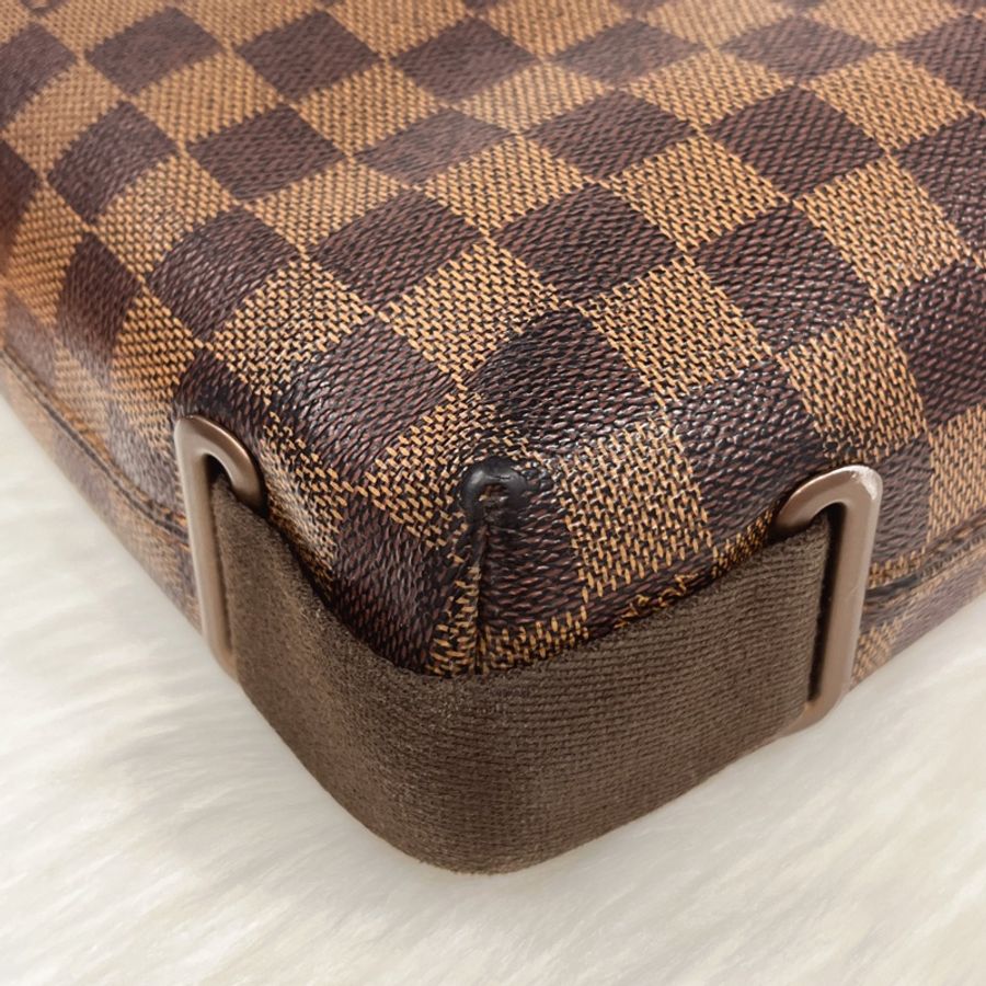 LOUIS VUITTON LV棋盤格 鐵牌 日字掀蓋斜背包-4