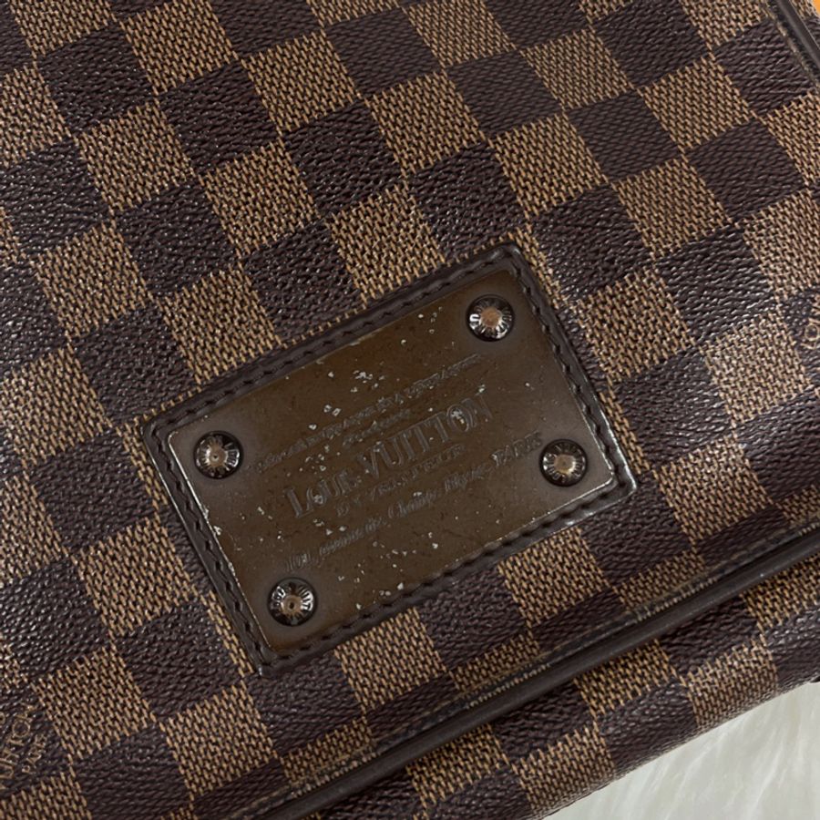LOUIS VUITTON LV棋盤格 鐵牌 日字掀蓋斜背包-7