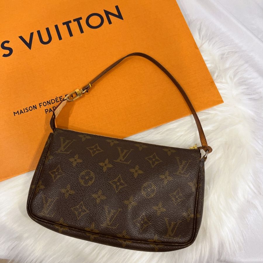 LOUIS VUITTON LV 老花字紋腋下包/手提包/肩背包/化妝包/麻將包/斜背包-2