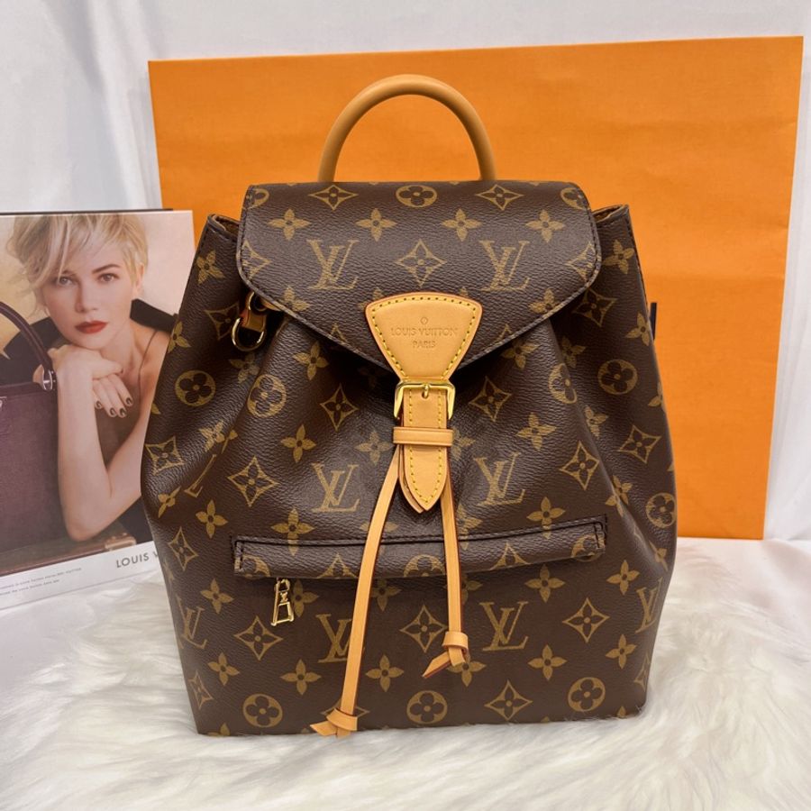 LOUIS VUITTON LV 晶片款 字紋新款MONTSOURIS PM後M45501-0
