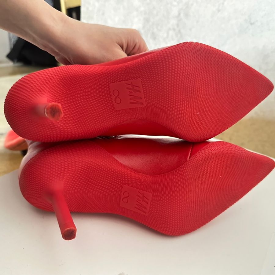H&M 鮮紅長靴-3