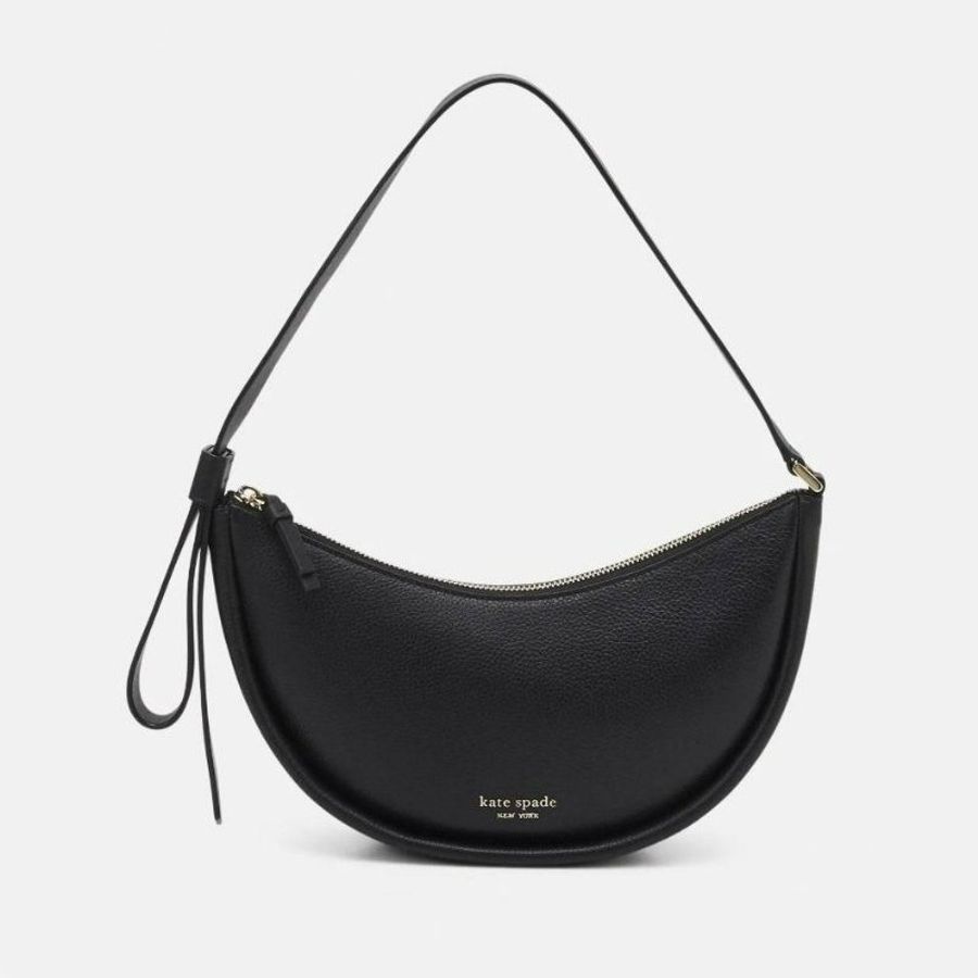 (全新) Kate Spade New York 黑色真皮腋下包 Smile small shoulder bag-1